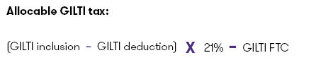 Allocable GILTI tax